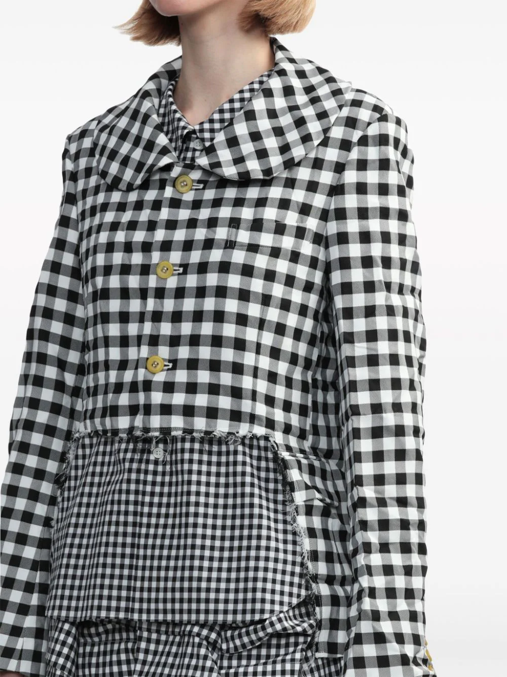 Peter Pan Collar Ginghem Jacket