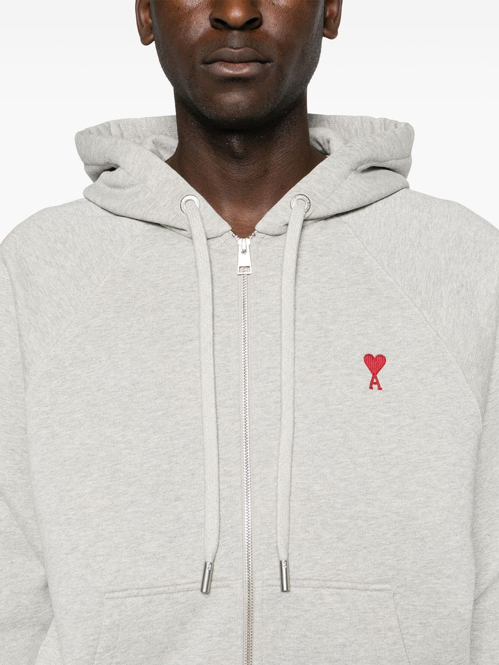 Red Adc Zipped Hoodie