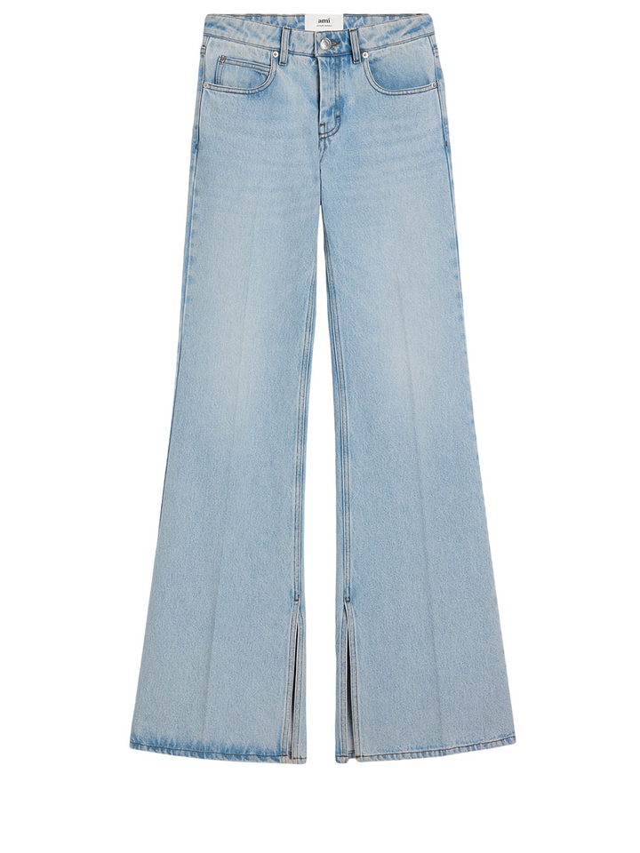 Slitted Flare Fit Jeans