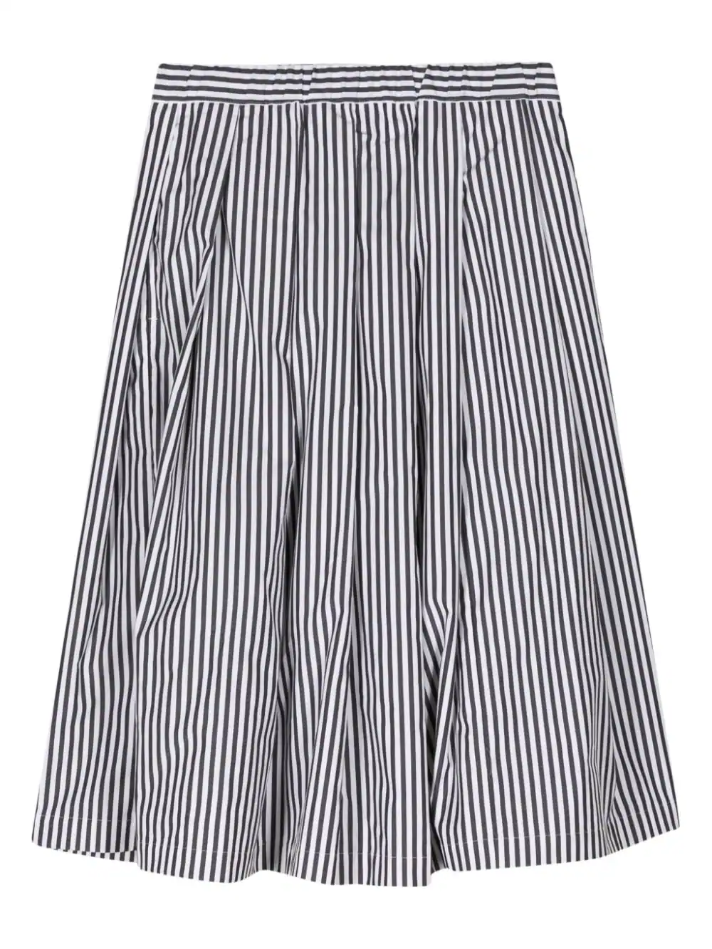 Stripe Pleated Skirt