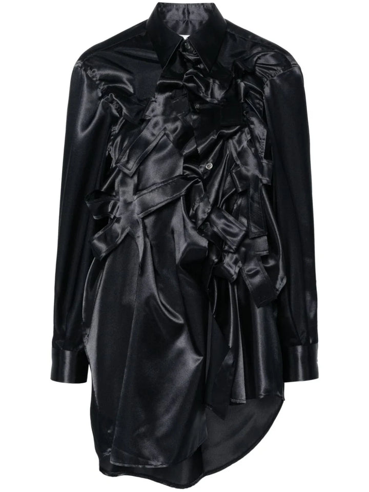 Bow-Detail Satin Blouse