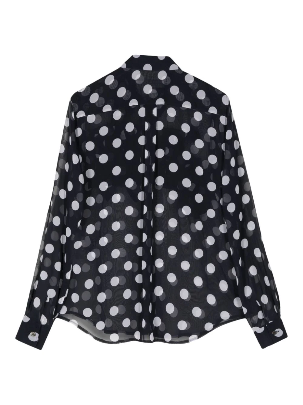 Ribbon-Detail Polka Dot Blouse
