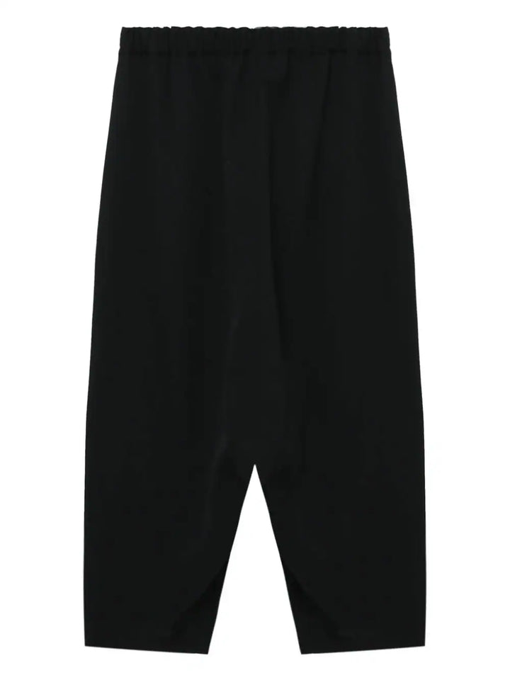 Elastic-Waist Wool Pants