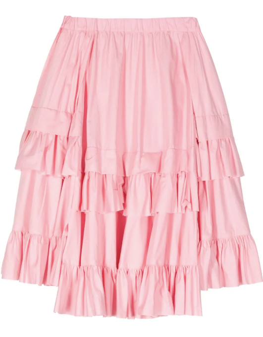 Ruffle Layered Full Skirt