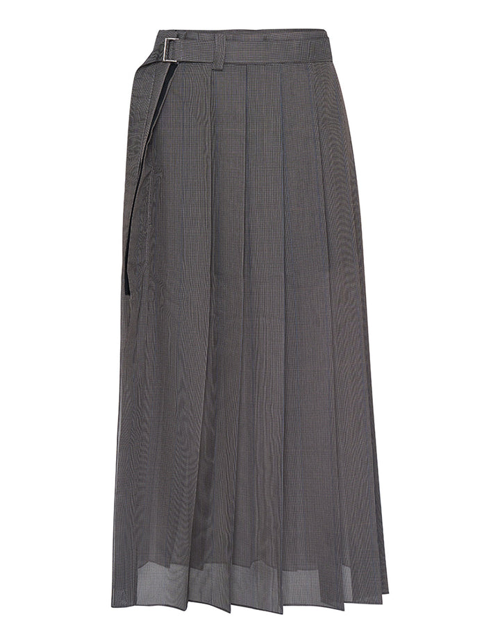 Chalk Stripe Glencheck Skirt