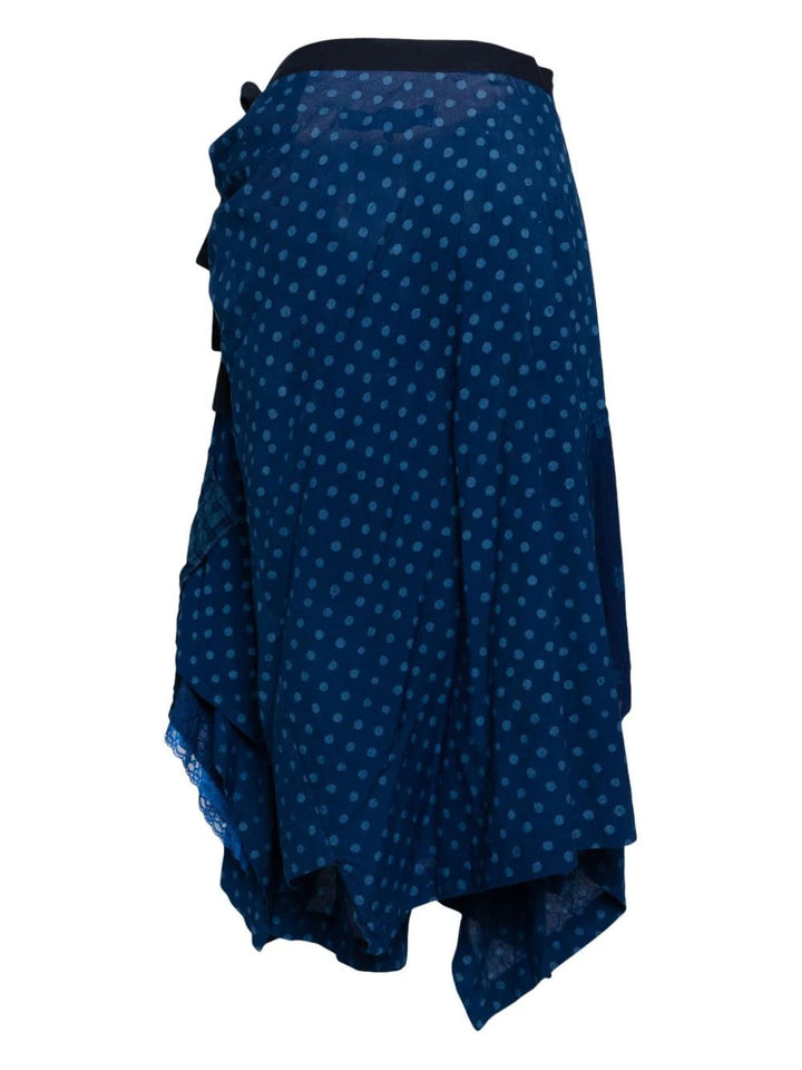 Cotton Cloth Indigo Print Skirt