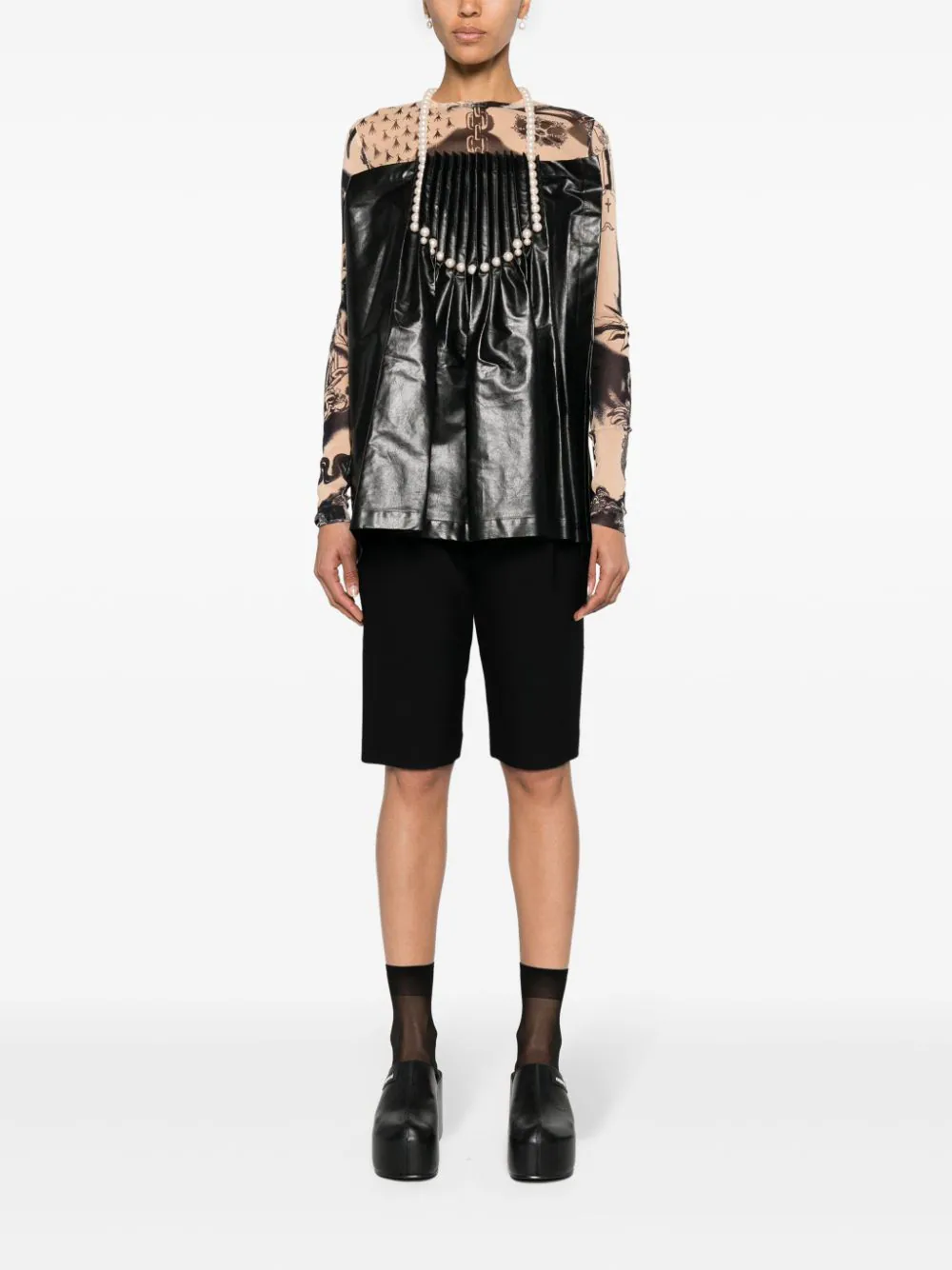Faux Leather Top
