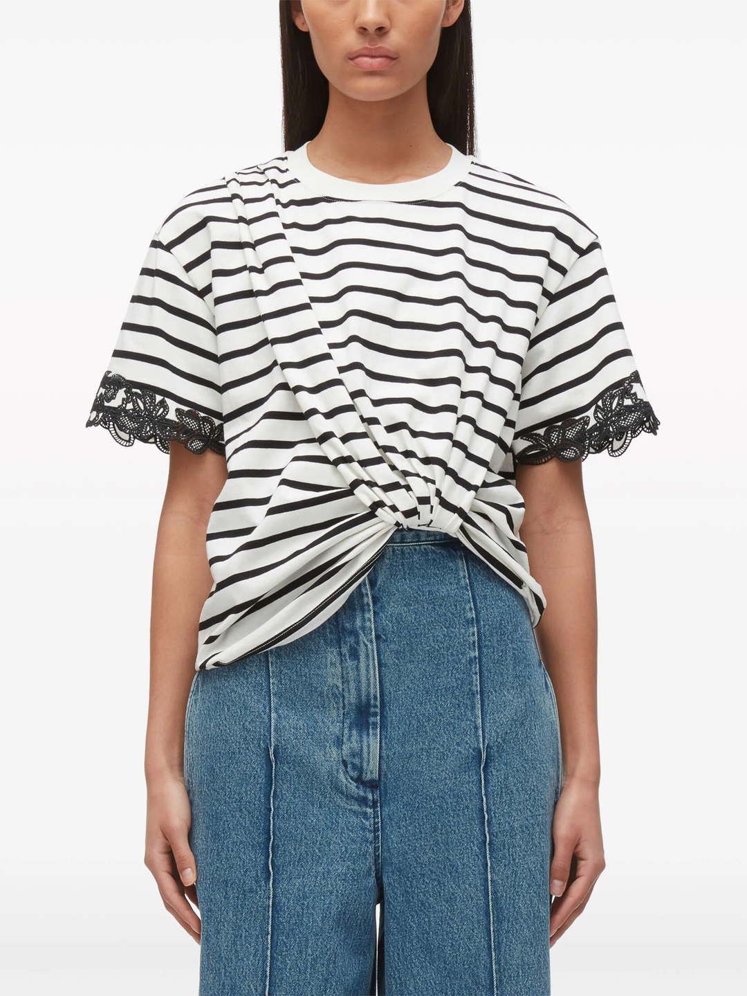 Striped Draped T-Shirt