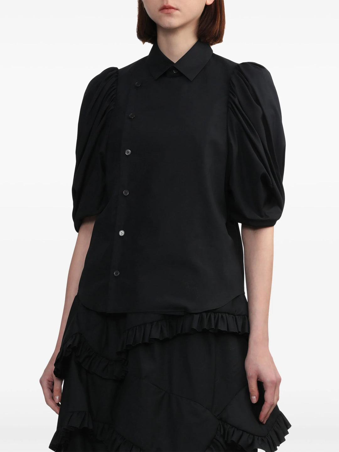 코튼 브로드 블라우스