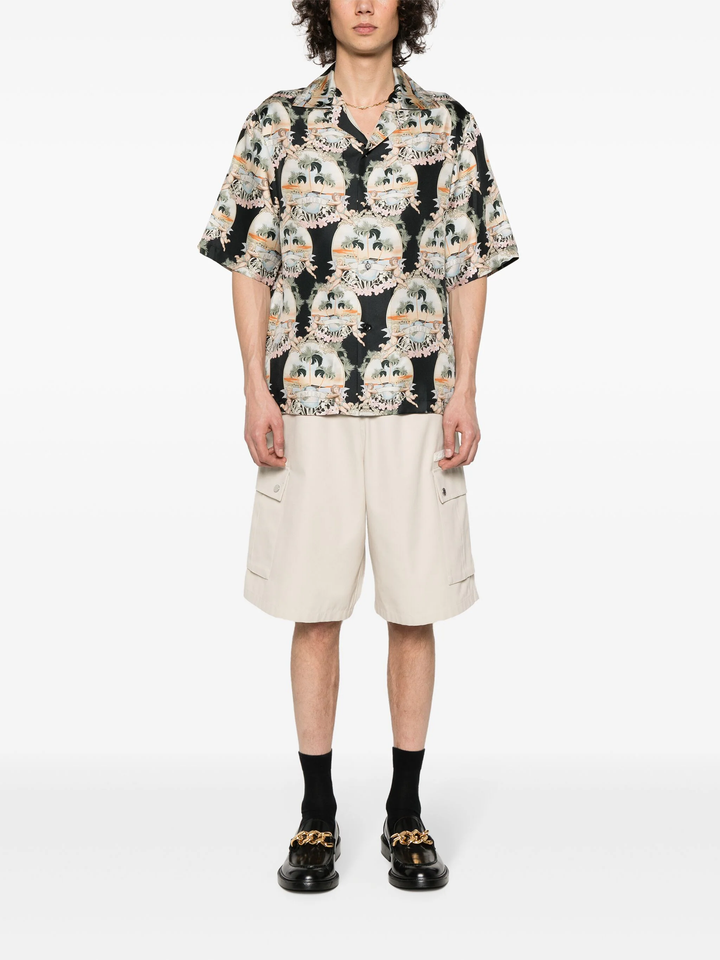 All Over Palm Bowling Shirt