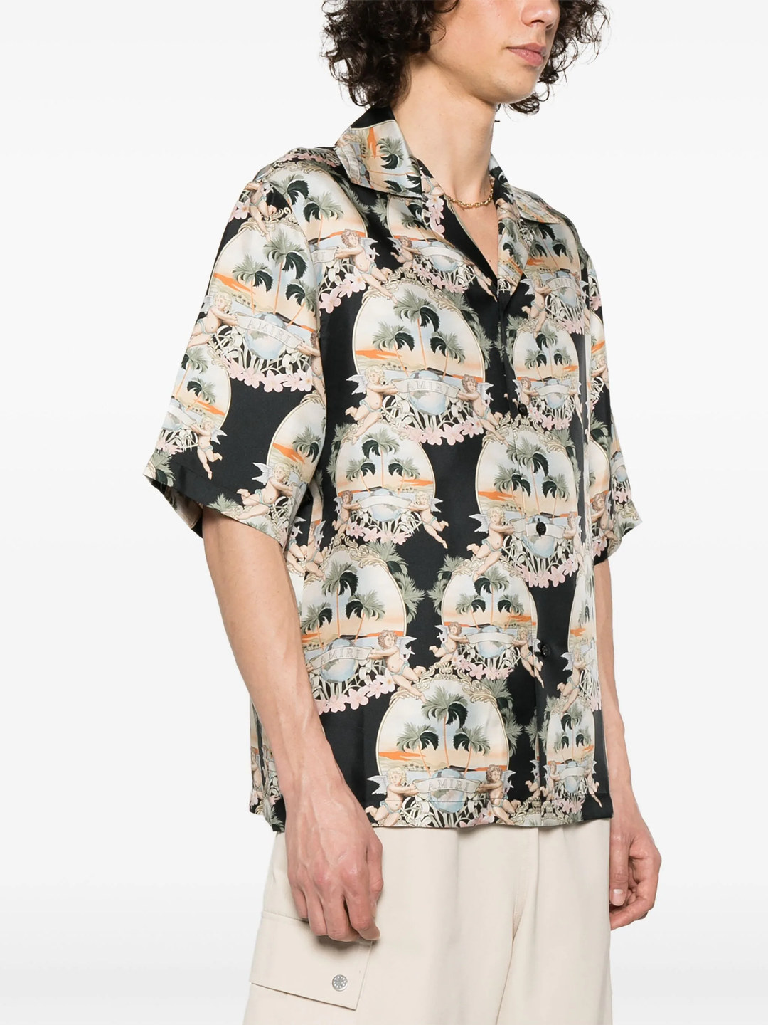 All Over Palm Bowling Shirt