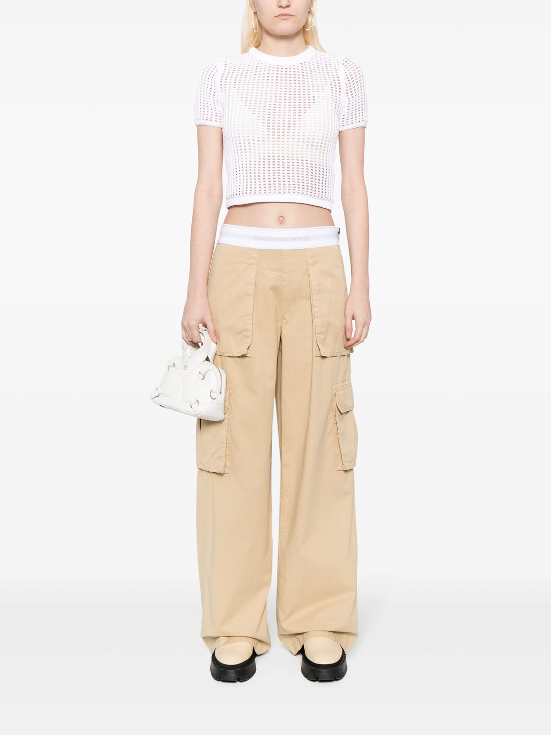 Mid-Rise Cargo Rave Pants In Cotton Twill