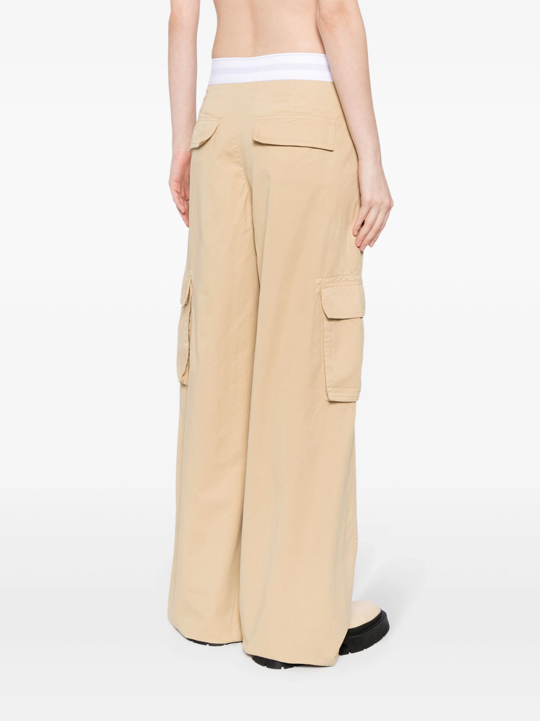 Mid-Rise Cargo Rave Pants In Cotton Twill