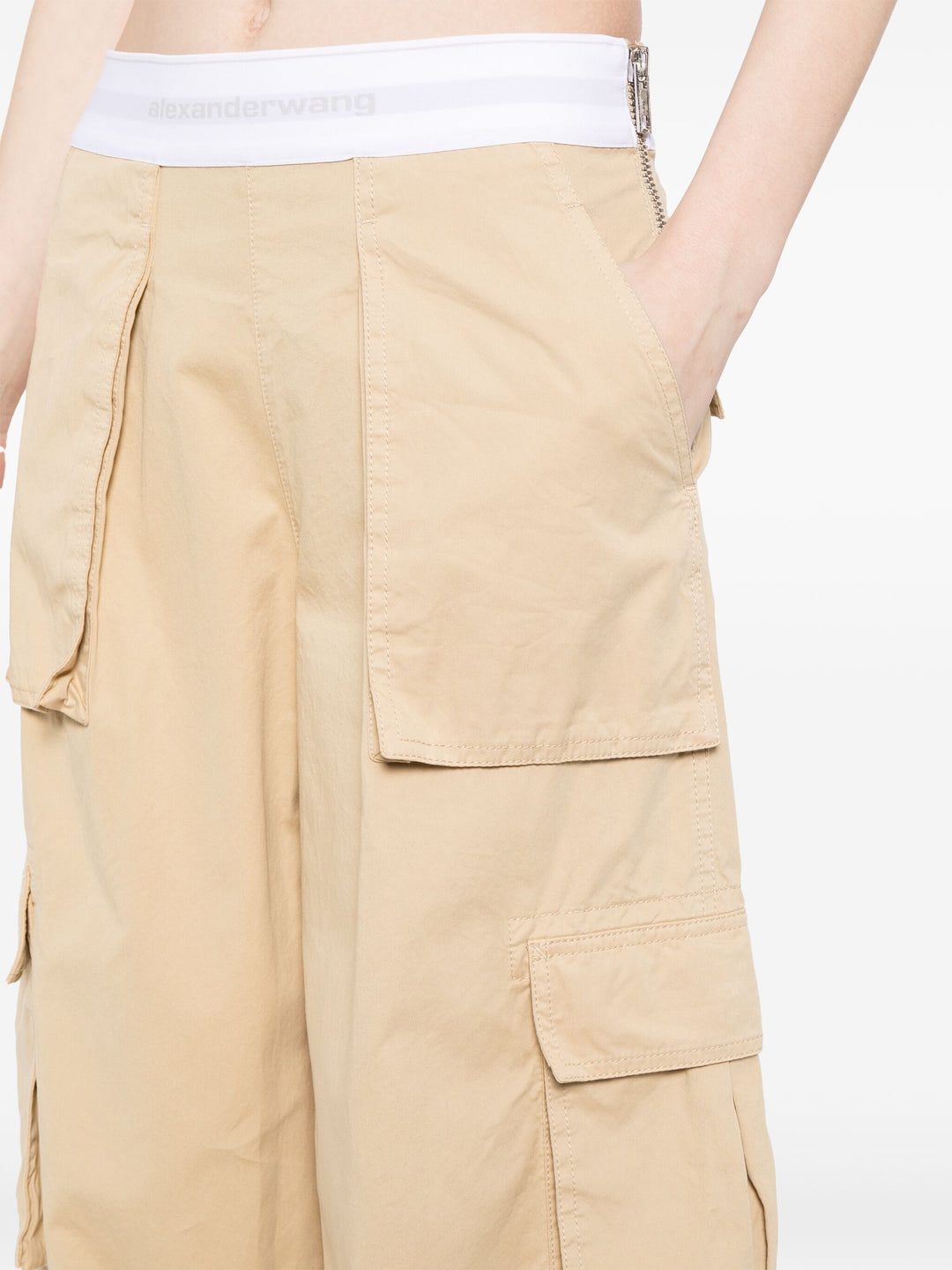 Mid-Rise Cargo Rave Pants In Cotton Twill