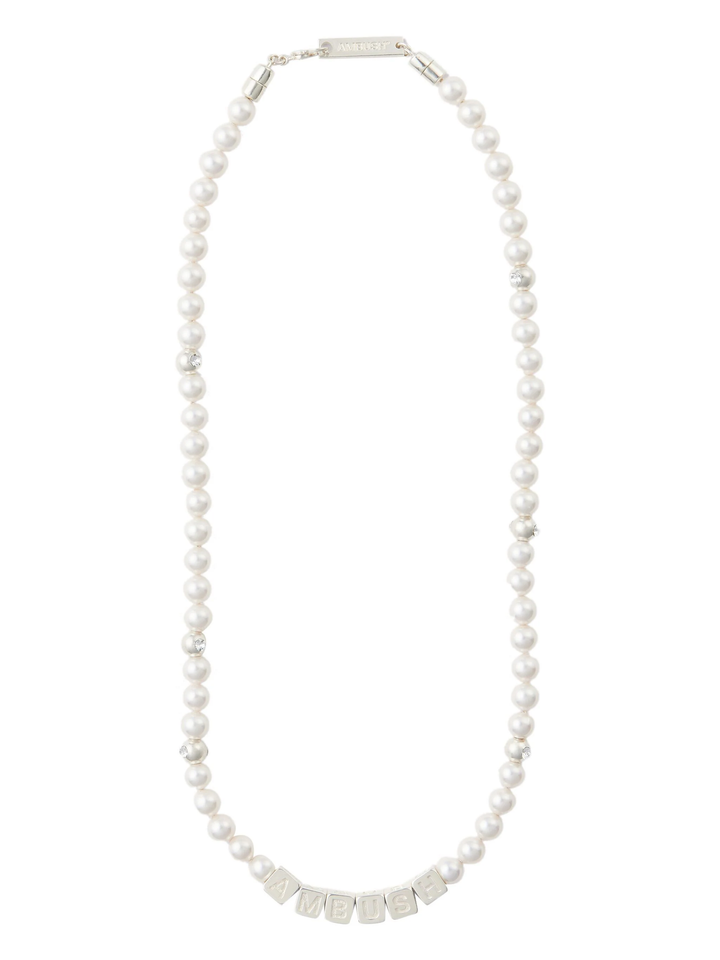 Pearl Letterblock Necklace