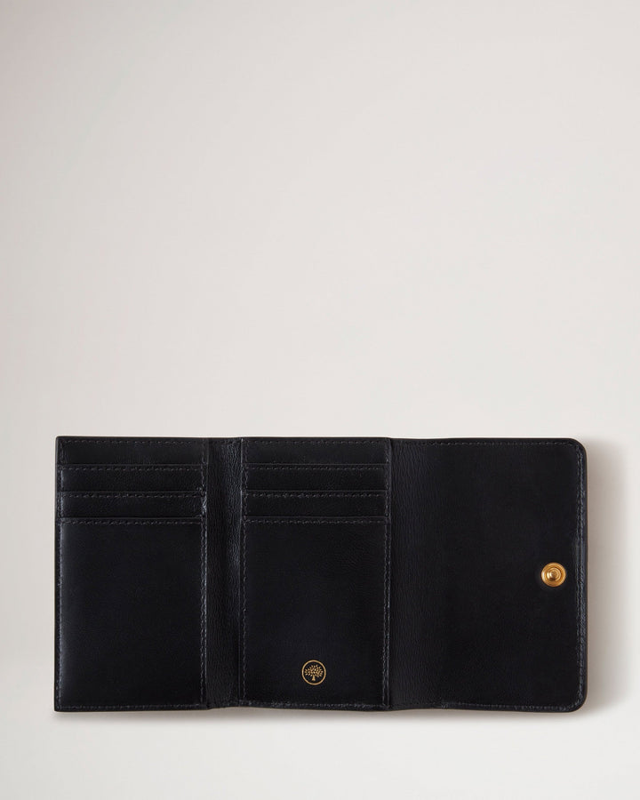 Continental Trifold Black Small Classic Grain