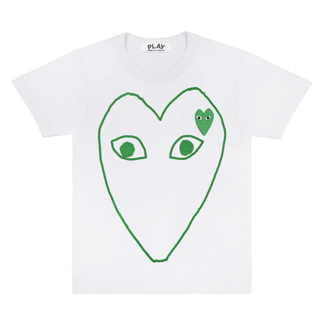 Green Outline Heart Tee Unisex