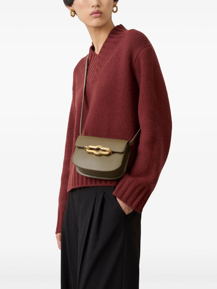 Small Pimlico Satchel Linen Green Super Lux Calf