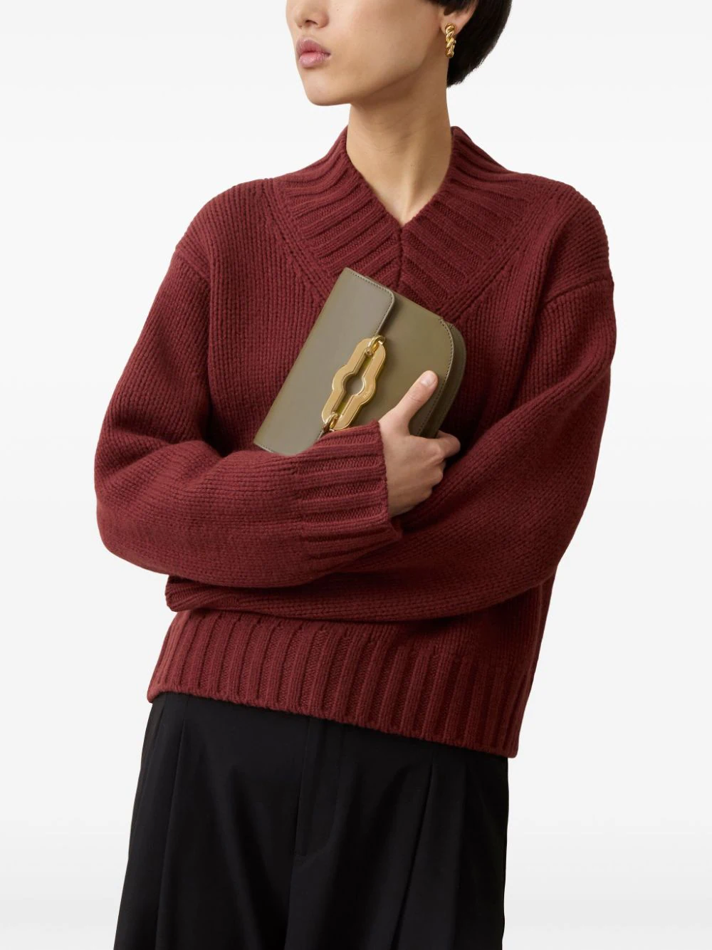 Small Pimlico Satchel Linen Green Super Lux Calf