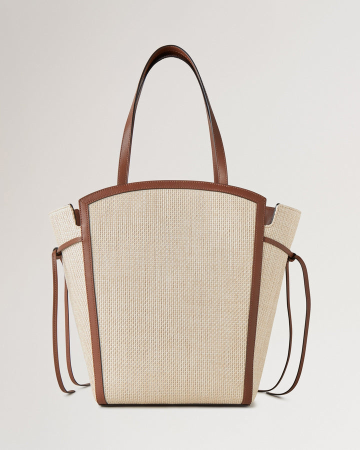 Clovelly Tote Ecru & Bright Oak Raffia