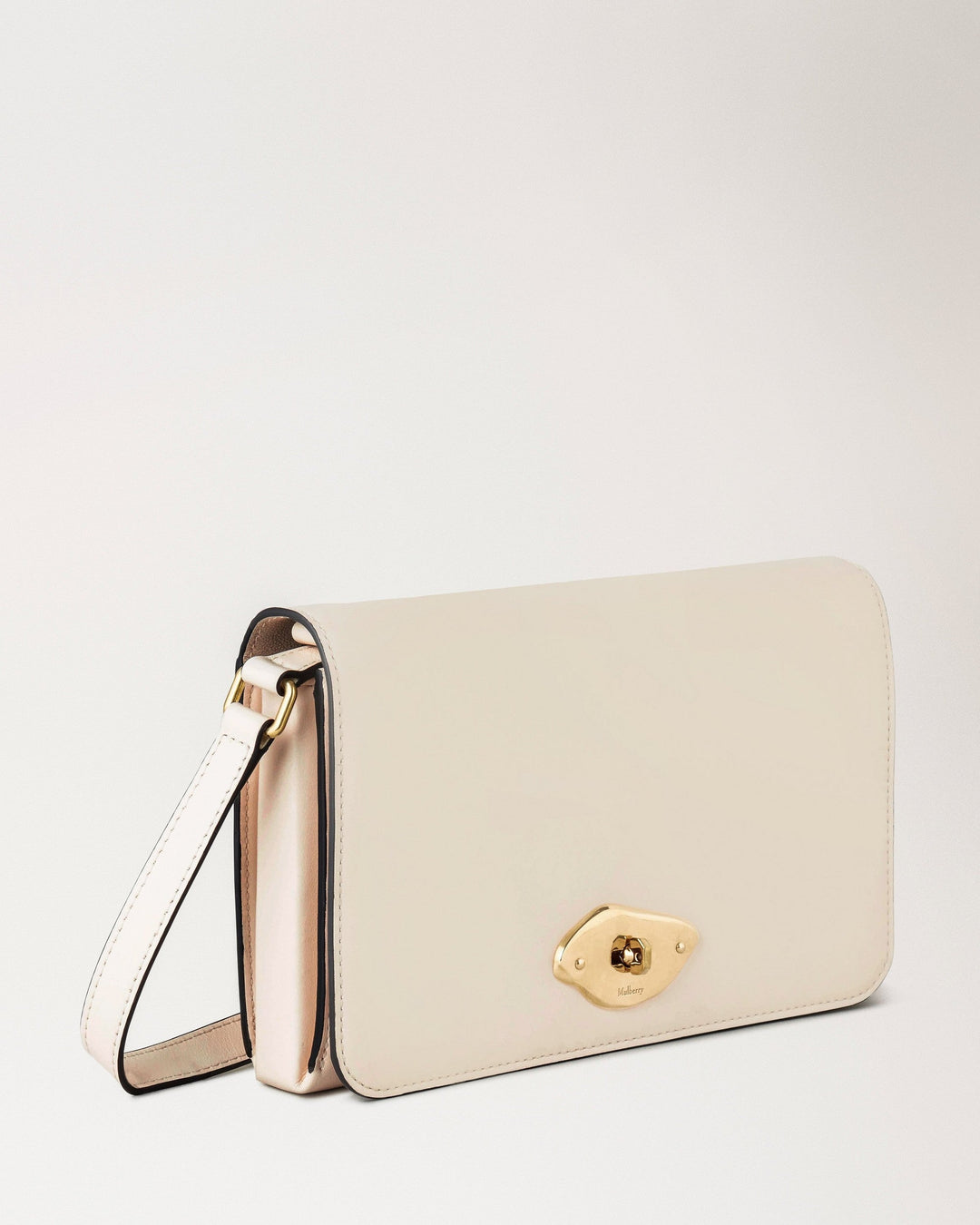 Lana Wallet On Strap Eggshell High Gloss Leather