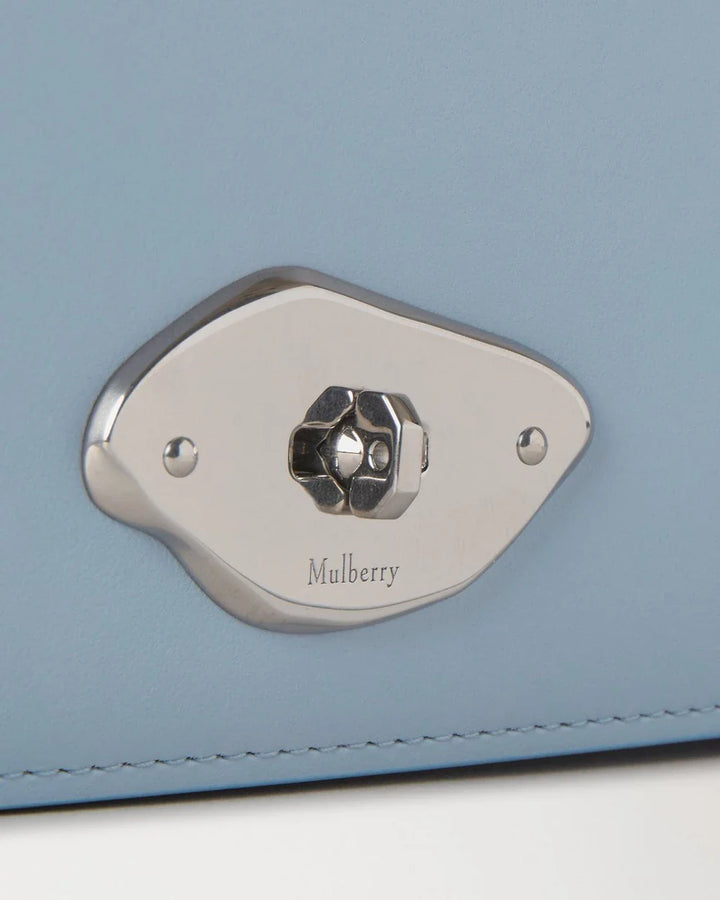 Lana Wallet On Strap Poplin Blue High Gloss Leather