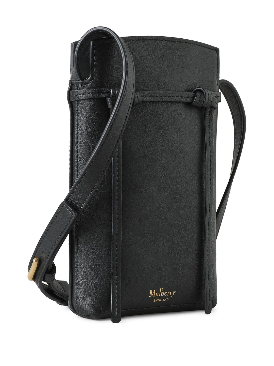 Clovelly Phone Pouch Black Refined Flat Calf