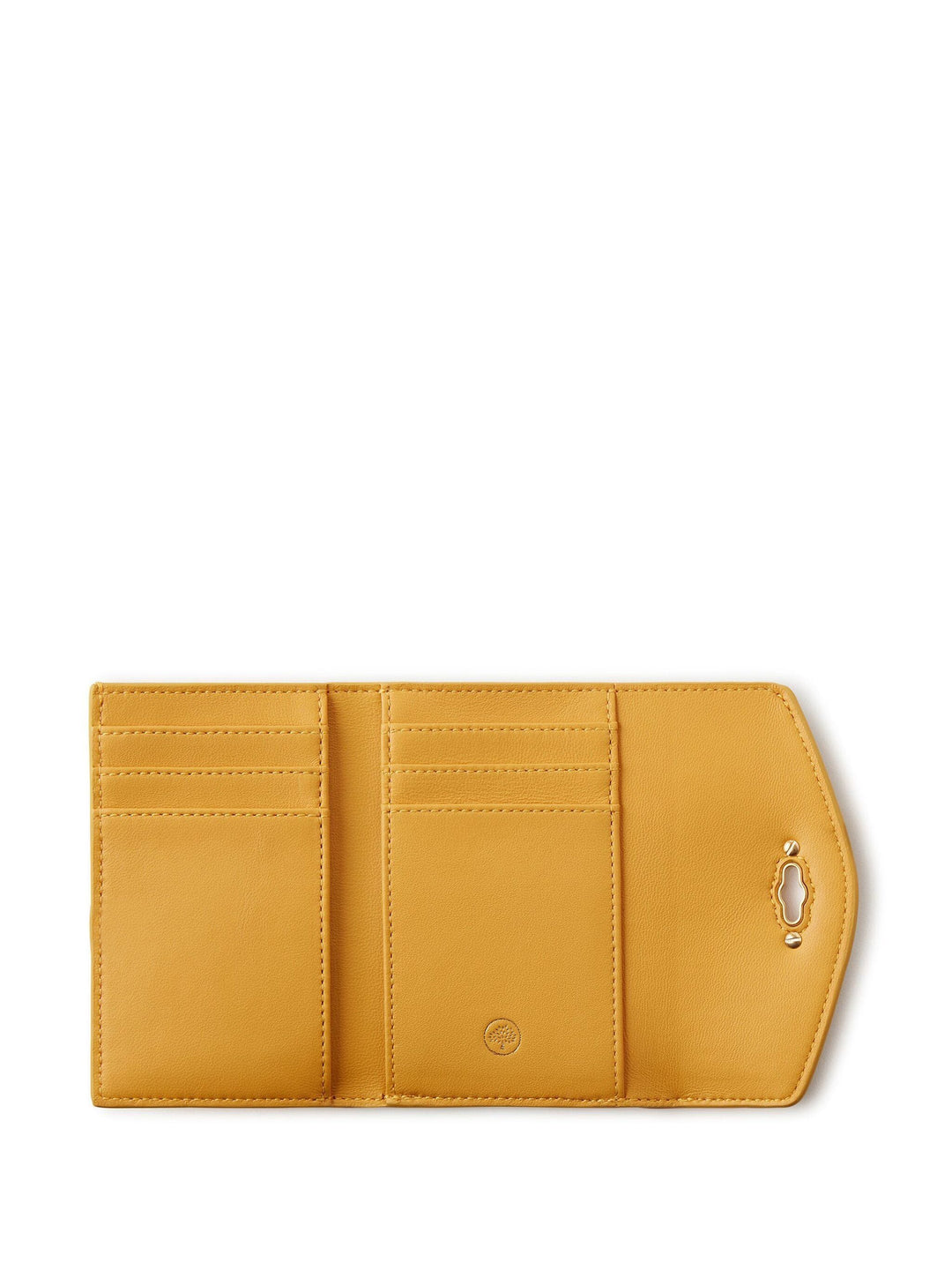 Darley Folded Multi-Card Wallet Yellow Matte Small Croc