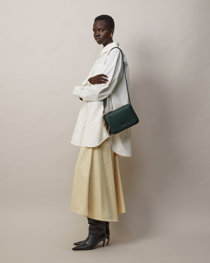 Billie Mulberry Green Small Classic Grain