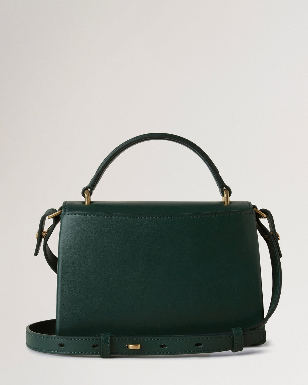 Small Lana Top Handle Mulberry Green High Gloss Leather