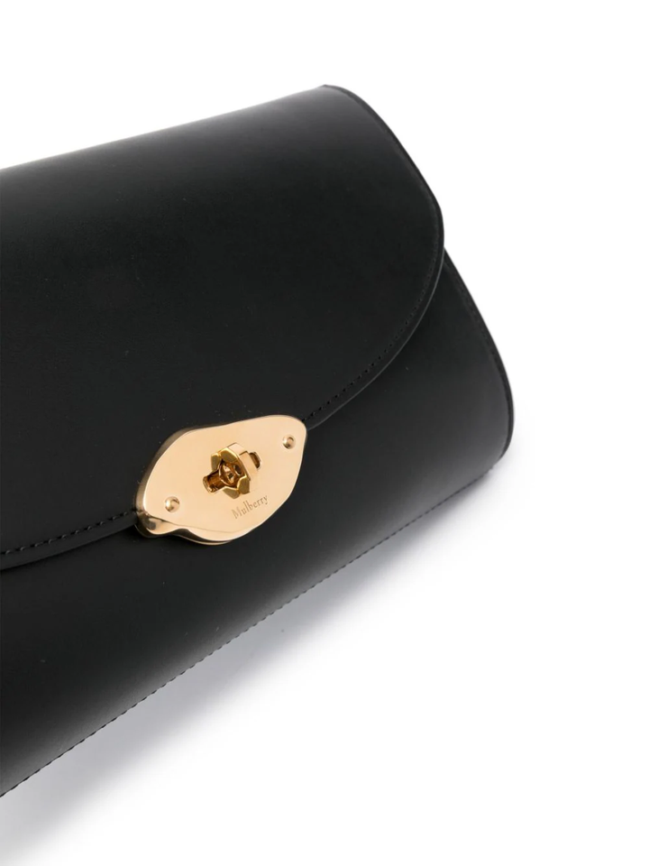 Lana Clutch Black High Gloss Leather