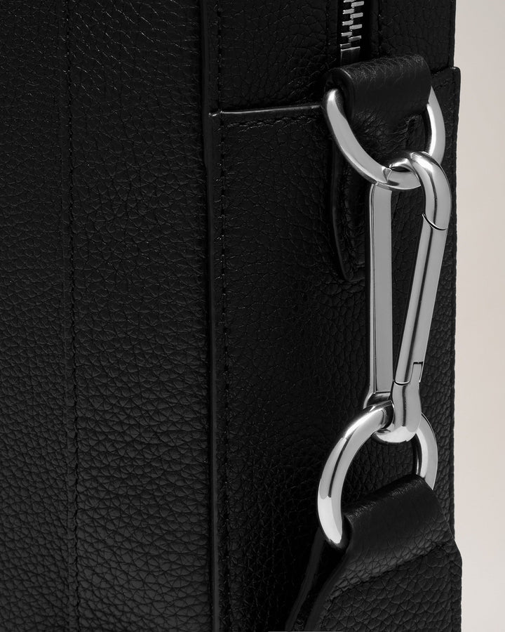 Belgrave Single Document Holder Black Small Classic Grain