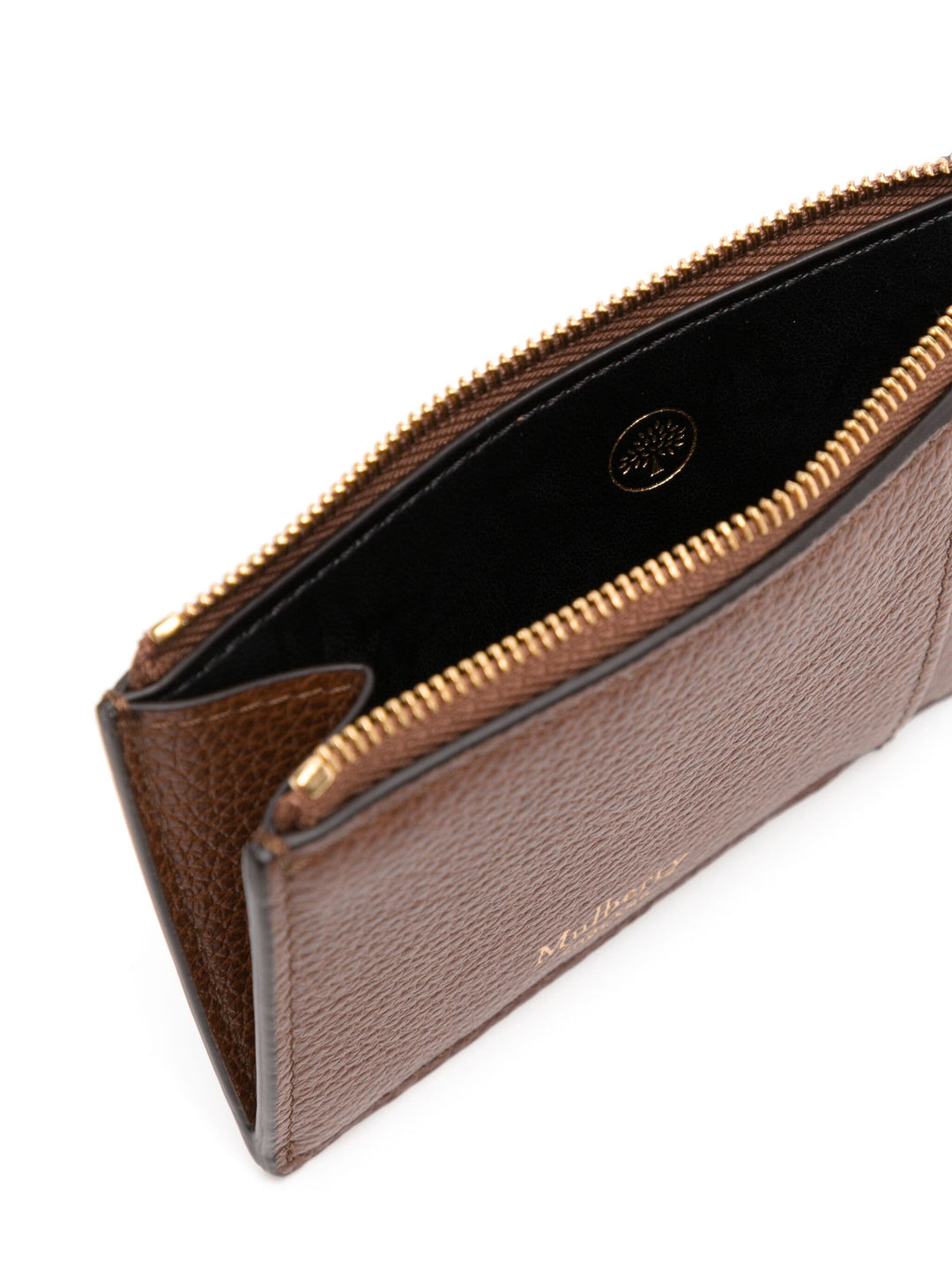 Continental Zipped Long Card Holder Oak Two-Tone Small Classic Grain