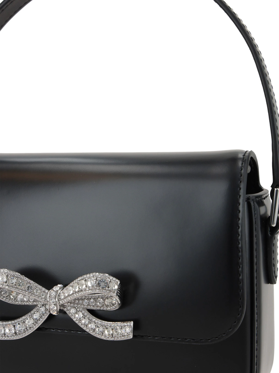 Black Leather Baguette Bag