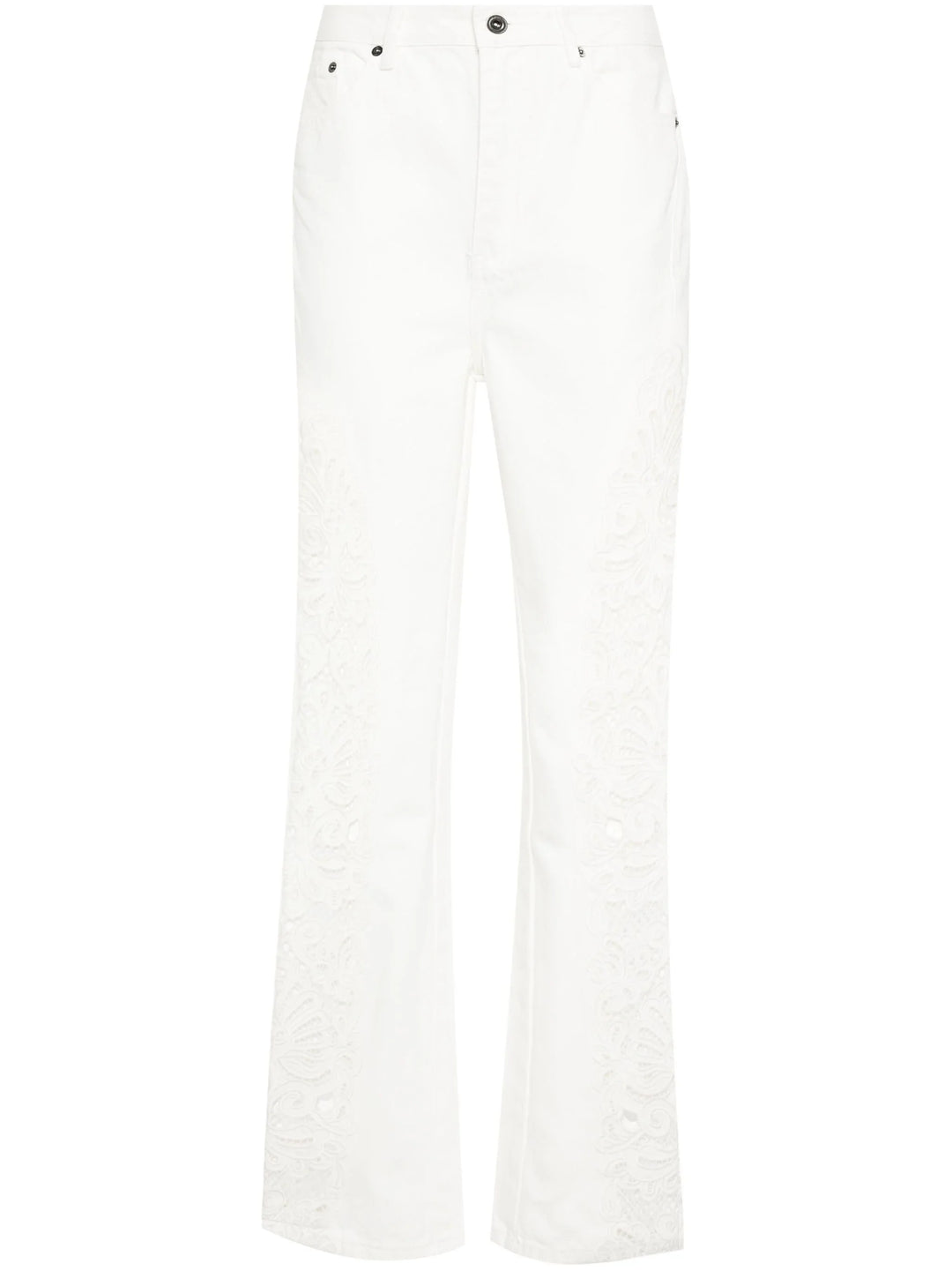 White Cutwork Denim Jeans