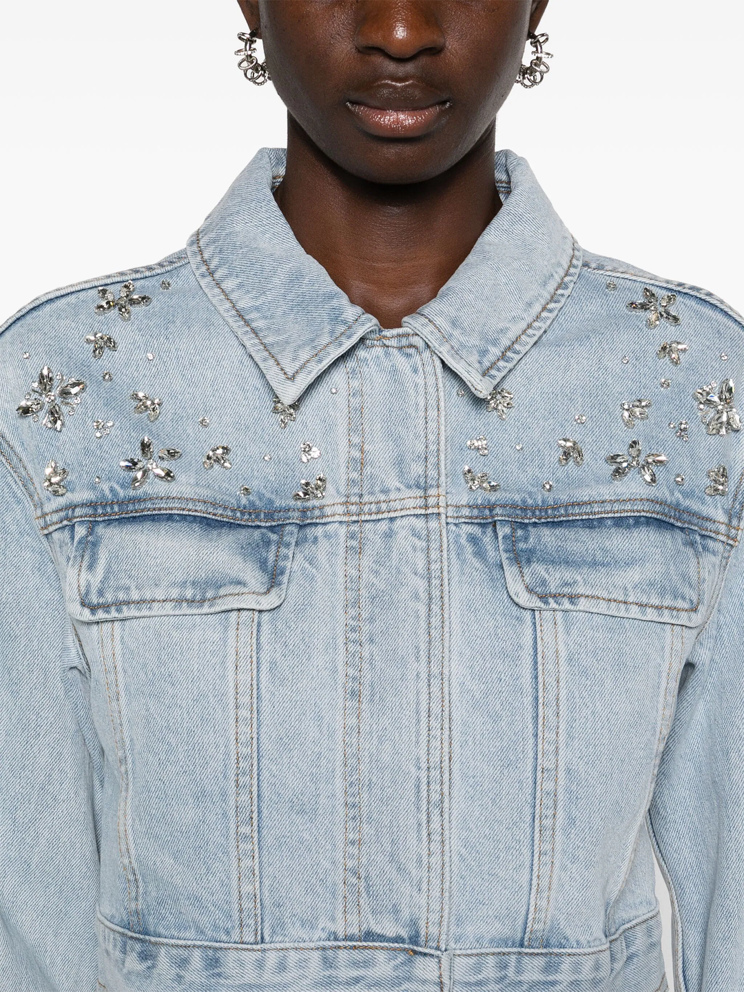 Crystal Embellished Denim Jacket