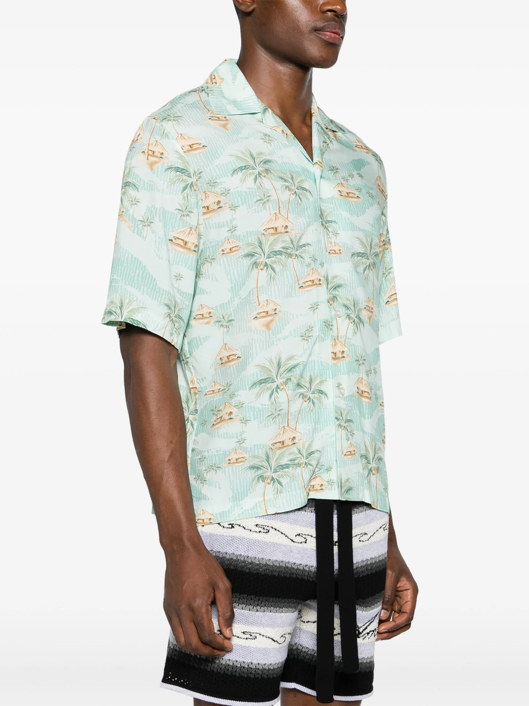 Amiri Repeat Palm Camp Shirt