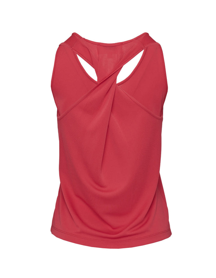 Poly Crepe Twist-Back Tank