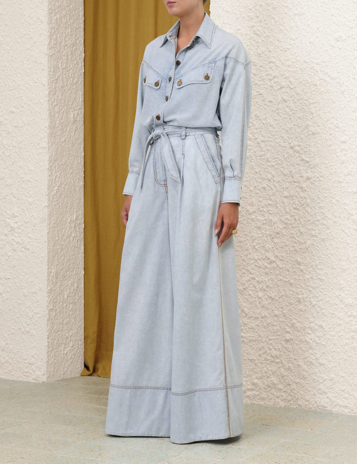 Wide Leg Denim Pant