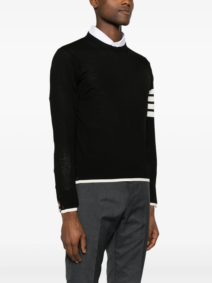 Fine Merino Wool 4-Bar Relaxed Fit Pullover