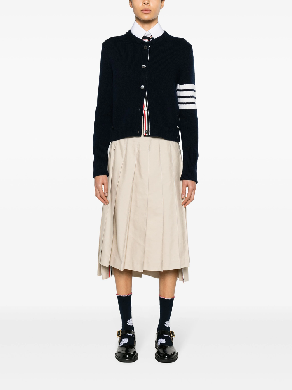 Thom Browne Classic Typewriter Midi Pleated Skirt Women - view 2