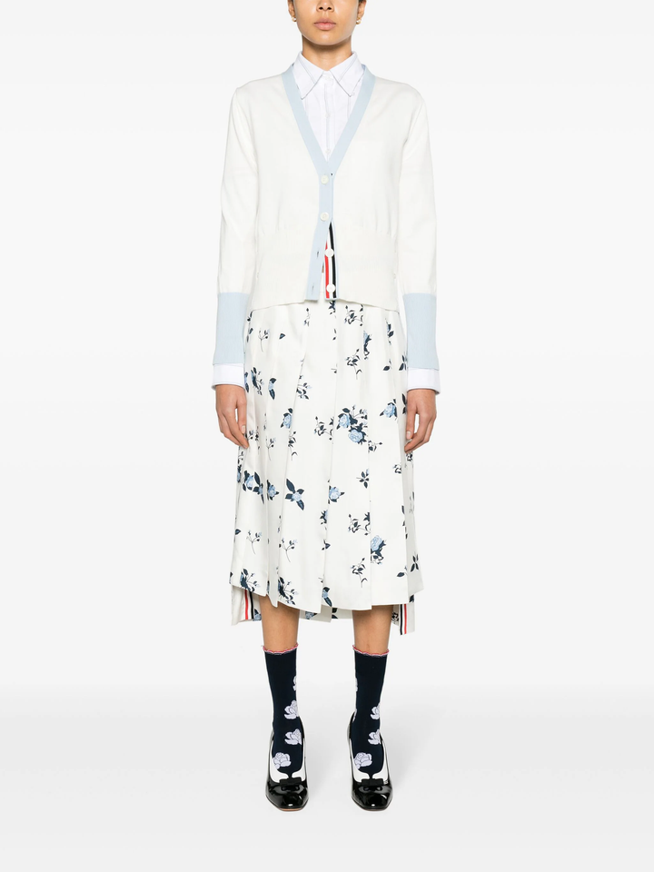 Classic Cotton Blue Rose Icon Cardigan Women