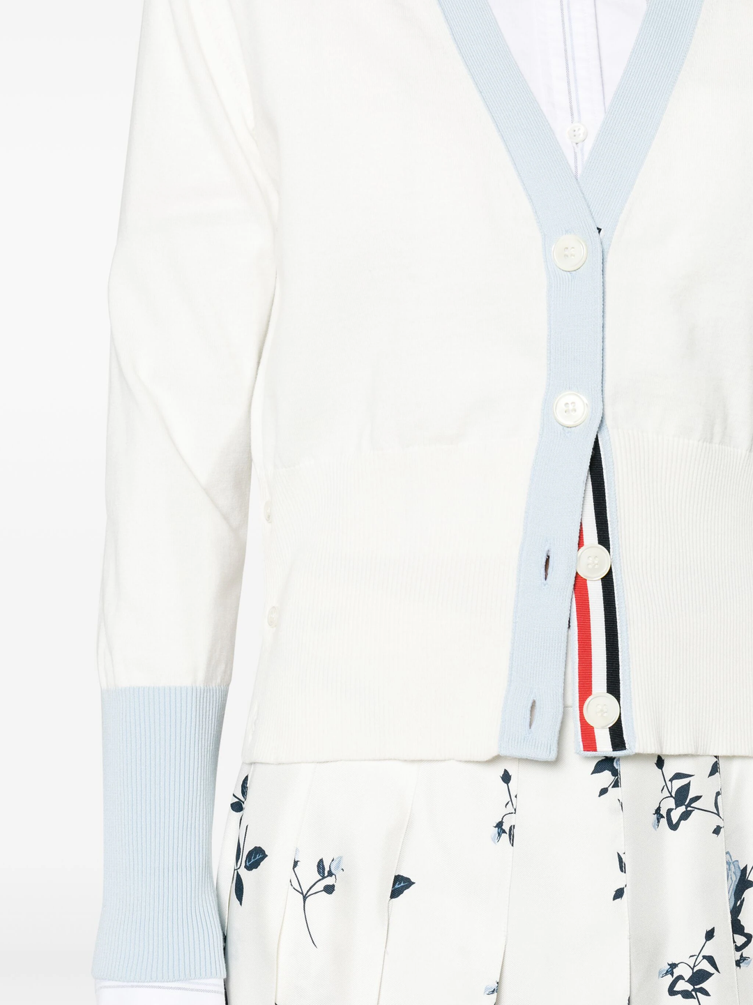 Classic Cotton Blue Rose Icon Cardigan Women