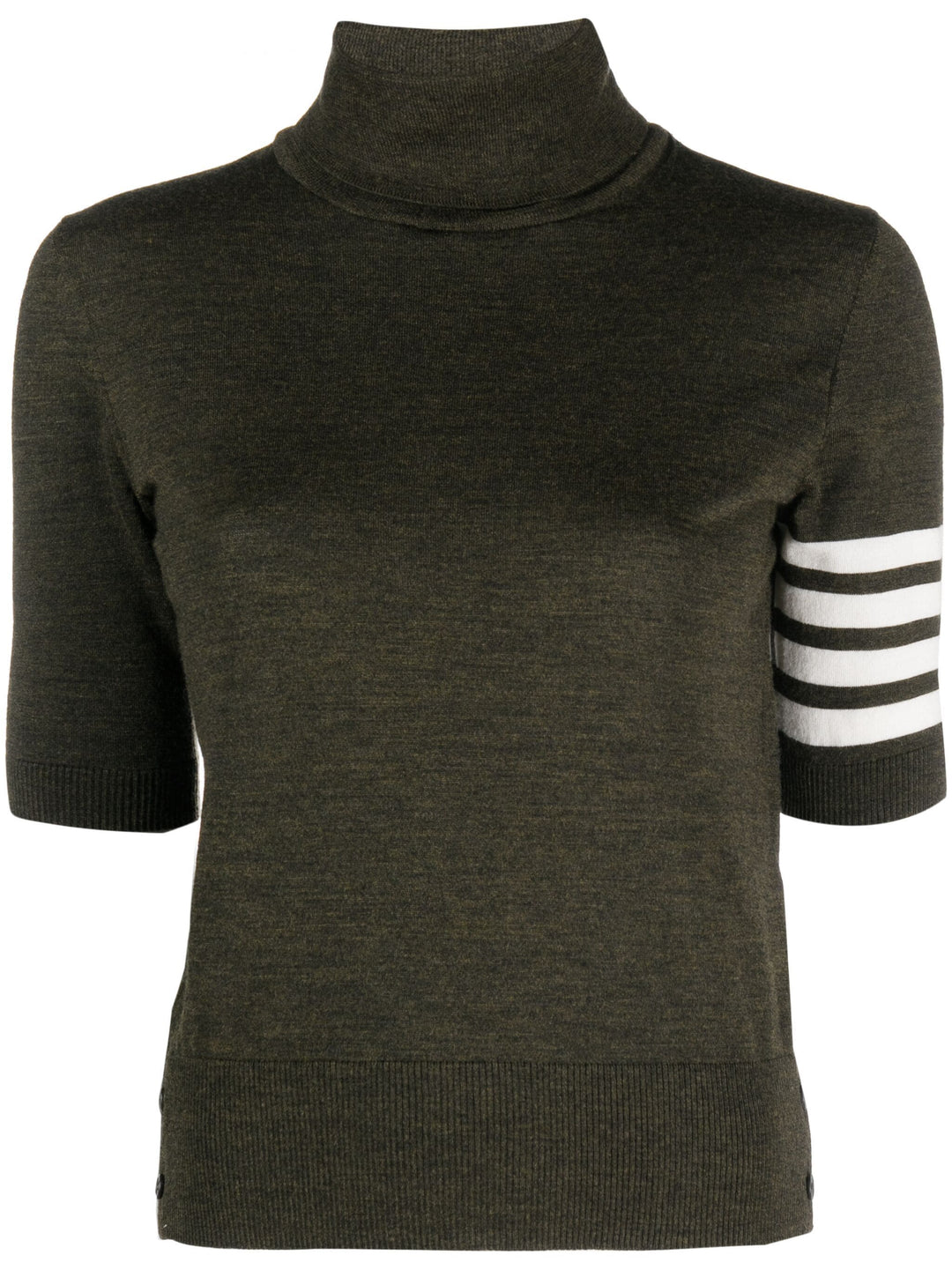 Fine Merino 4-Bar Relaxed Short Sleeve Turtleneck Women