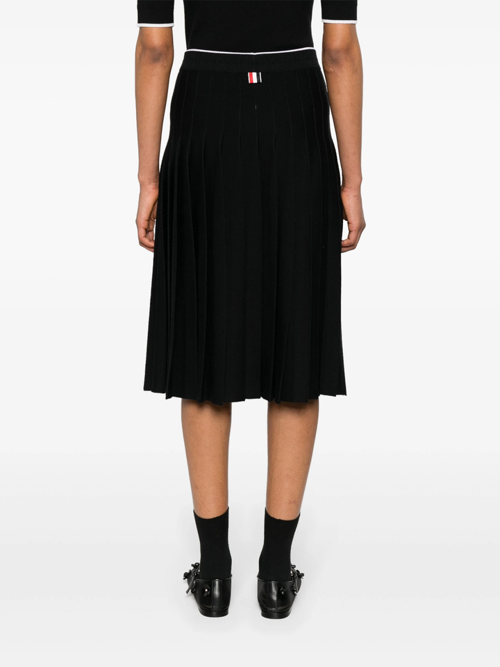 Below The Knee Pleated Skirt