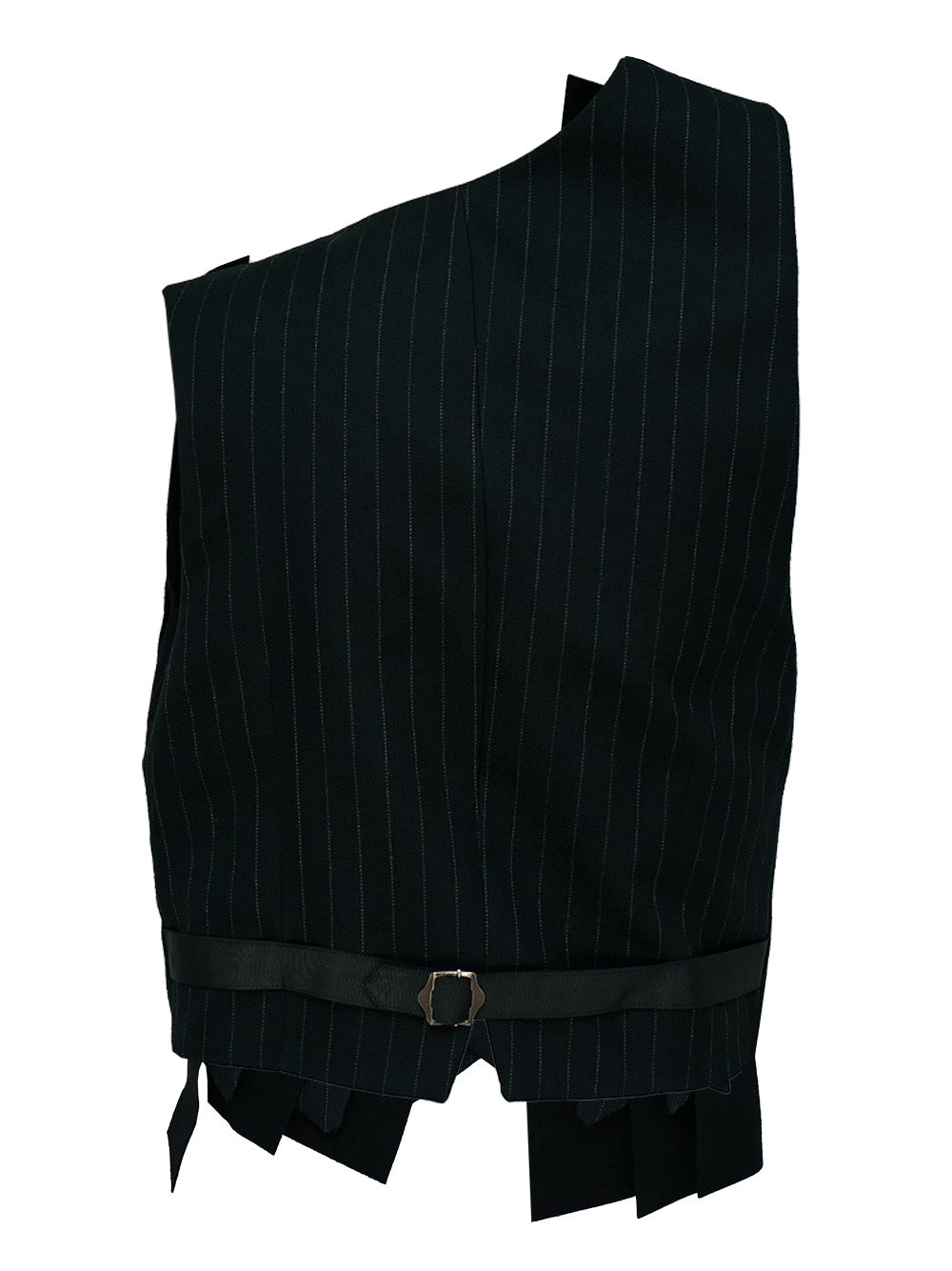 Chalk Stripe Wool Melton Vest