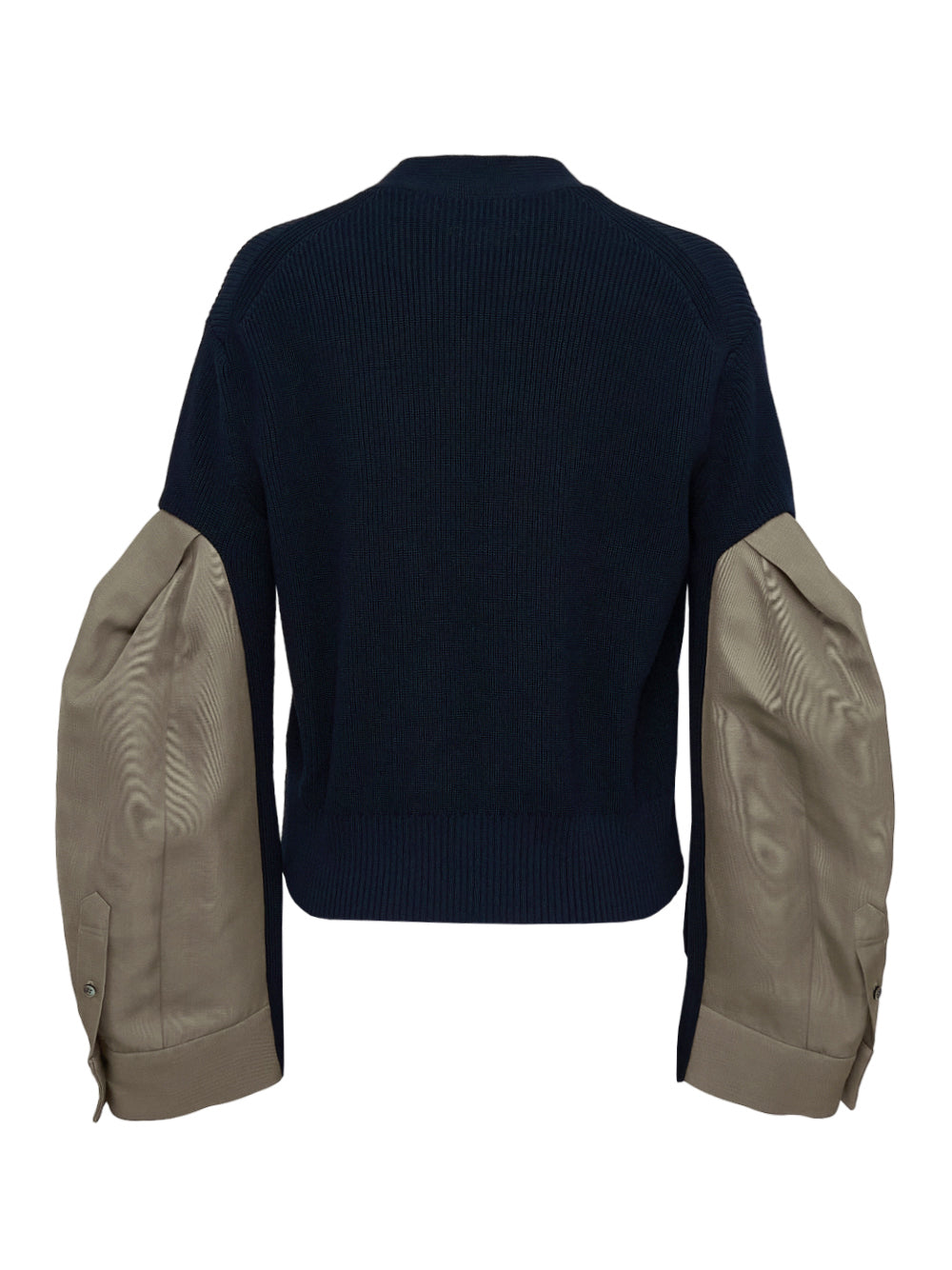 Double-Faced Silk Cotton X Knit Cardigan