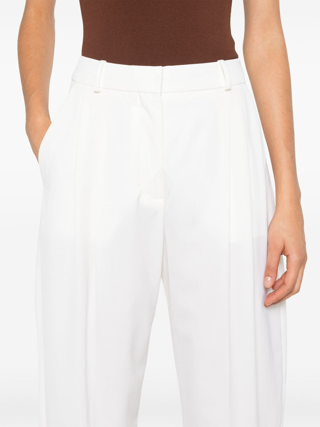 Iconic Cropped Pleated Trouser