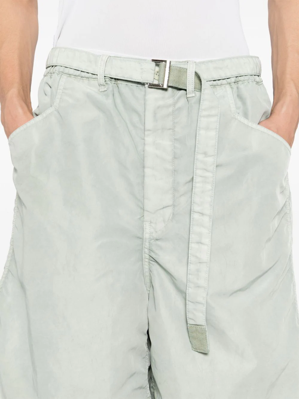 Garment Dye Nylon Twill Shorts