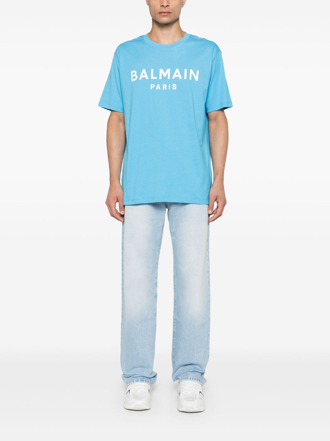 Straight Fit Balmain Print T-Shirt